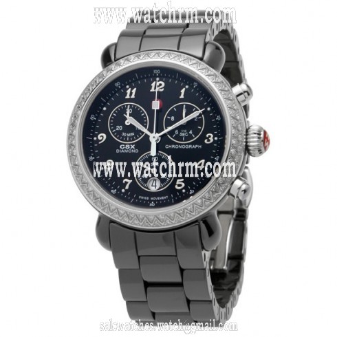 Michele CSX Black Ceramic Diamond Ladies Watch MWW03N000003