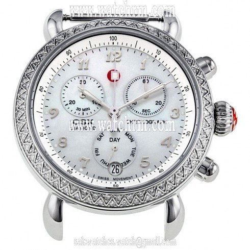 Michele CSX Chronograph Diamond Bezel Ladies Watch 03M01A1025