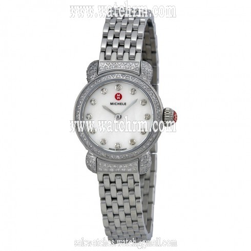 Michele CSX Diamond Mother of Pearl Dial Stainless Steel Ladies Watch MWW03A000235