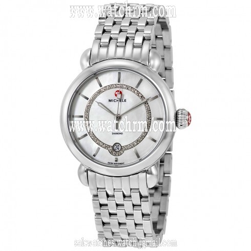 Michele CSX Elegance Mother of Pearl Dial Stainless Steel Ladies Watch MWW03T000058