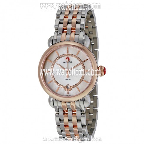 Michele CSX Elegance Mother of Pearl Dial Two-tone Ladies Watch MWW03T000066