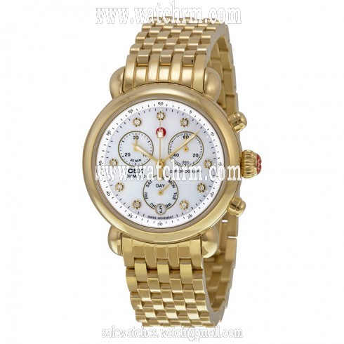 Michele CSX-36 Chronograph Diamond Gold-Tone Ladies Watch MWW03M000201