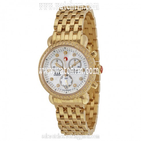 Michele CSX-36 Day Diamond Gold-plated Ladies Watch MWW03M000141