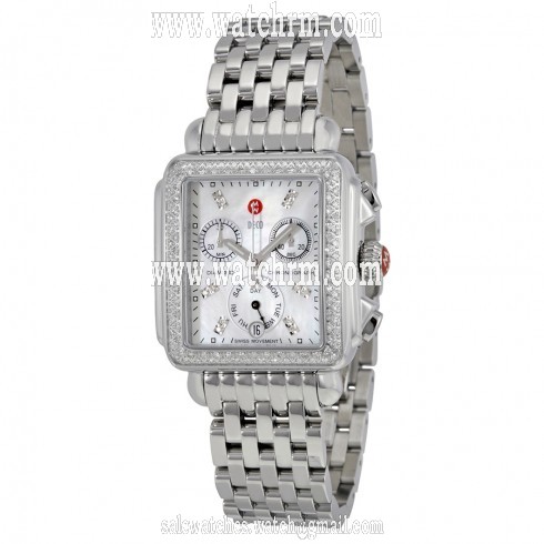 Michele Deco Day Mother of Pearl Stainless Steel Ladies Watch MWW06P000110