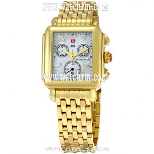 Michele Deco Gold Tone Ladies Watch MWW06A000210
