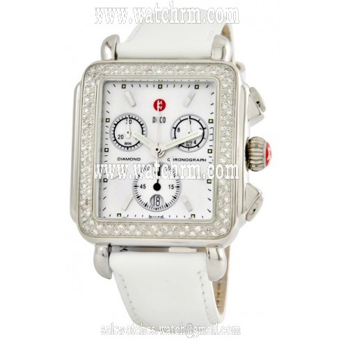 Michele Deco Ladies Diamond Chronograph Watch MWW06A000005