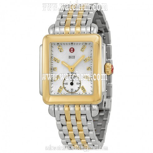 Michele Deco Mother of Pearl Dial Two-tone Ladies Watch MWW06V000042