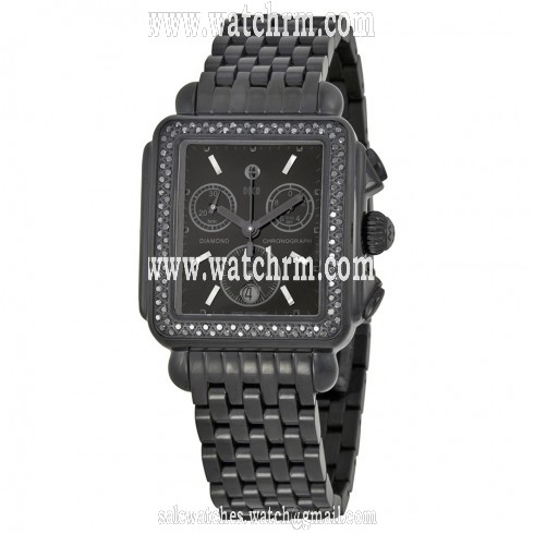 Michele Deco Noir Diamond Black IP Ladies Watch MWW06A000679