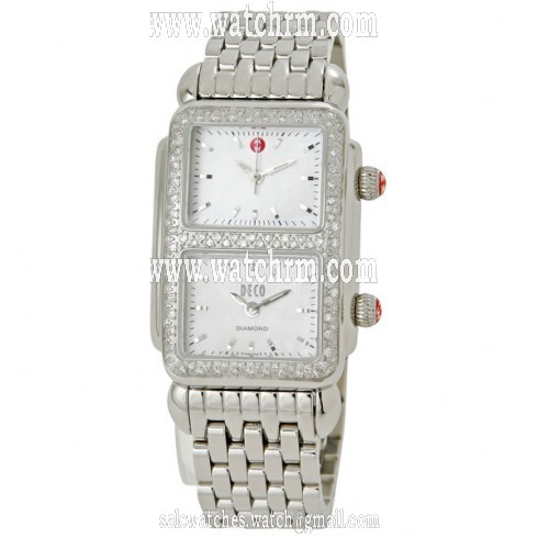 Michele Deco Park Dual Time Diamond Ladies Watch MWW06S000001