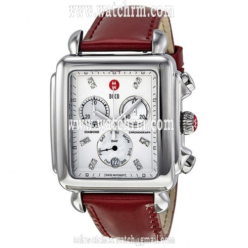 Michele Deco XL Chronograph Mother of Pearl Ladies Watch MWW06Z000009