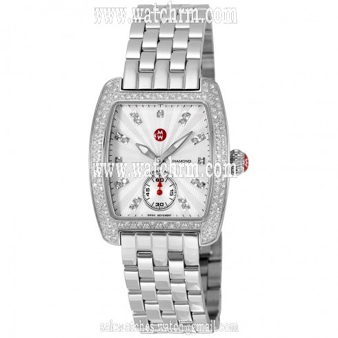 Michele Mini Urban Silver Diamond Dial Ladies Watch MWW02A000508