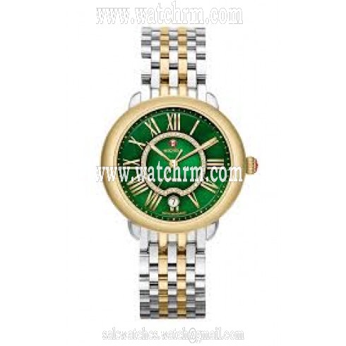 Michele Serein Green Mother of Pearl Dial Ladies Watch MWW21B000073