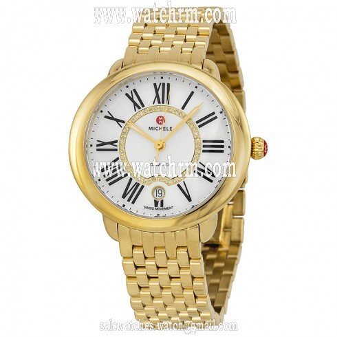 Michele Serein Mother of Pearl Dial Gold-tone Stainless Steel MWW21B000017
