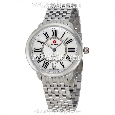 Michele Serein Mother of Pearl Dial Stainless Steel Ladies Watch MWW21B000009
