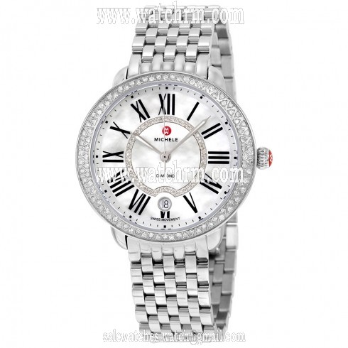 Michele Serein Mother of Pearl Dial Stainless Steel Ladies Watch MWW21B000030