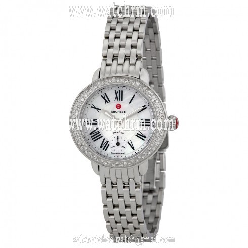 Michele Serein Mother of Pearl Dial Stainless Steel Ladies Watch MWW21E000001