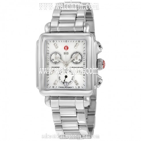 Michele Signature Deco Non-Diamond Diamond Chronograph Dial Ladies Watch MWW06P000101