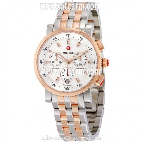 Michele Sport Sail Chronograph Silver Dial Ladies Watch MWW01N000001