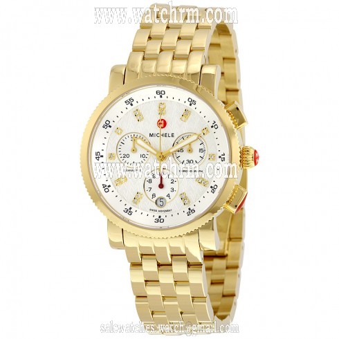 Michele Sport Sail Chronograph Silver Dial Ladies Watch MWW01N000002