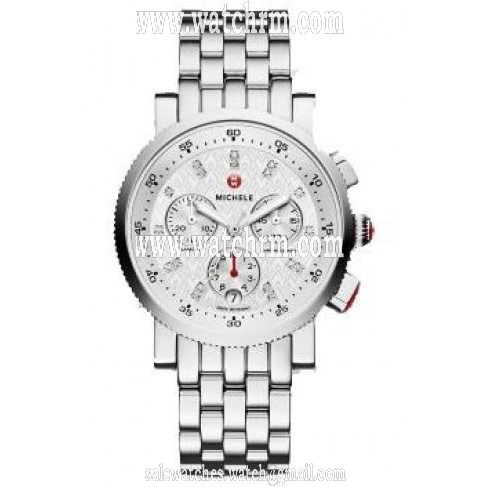 Michele Sport Sail Chronograph Silver Dial Ladies Watch MWW01N000003