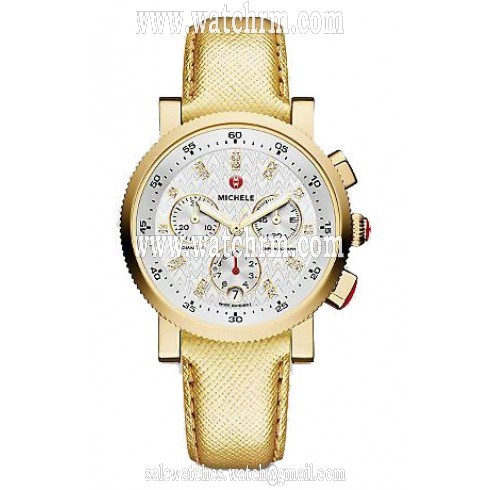 Michele Sport Sail Chronograph Silver Dial Ladies Watch MWW01N000006