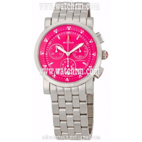 Michele Sport Sail Hot Pink Dial Ladies Watch MWW01C000025