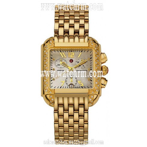 Michele Urban Steel Diamond Gold-tone Steel Ladies Watch MWW02H000016