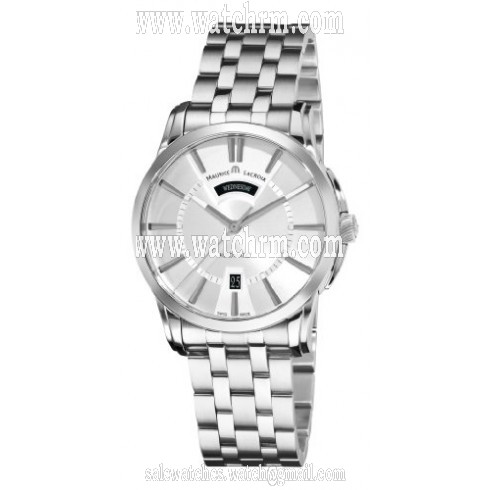 Maurice Lacroix Pontos Day/ Date Silver Dial Men's Watch PT6158-SS00213E