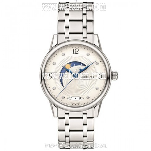 Montblanc Boheme Day and Night Silvery-White Dial Diamond Stainless Steel Ladies Watch 112501