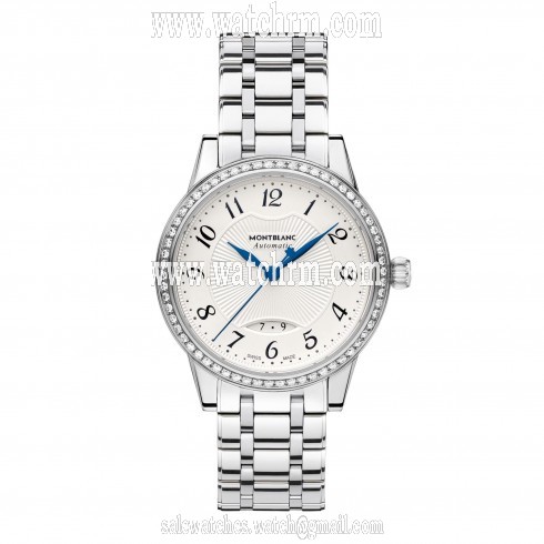 Montblanc Boheme Silvery-White Guilloche Dial Stainless Steel Automatic Ladies Watch 111214