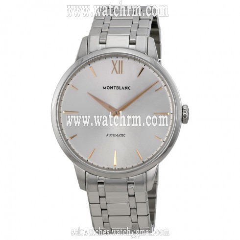 Montblanc Meisterstuck Heritage Automatic Silver Dial Stainless Steel Men's Watch 110696
