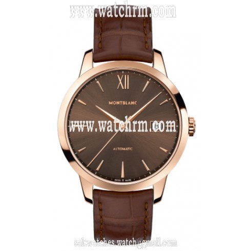 Montblanc Meisterstuck Heritage Brown Dial 18K Rose Gold Automatic Men's Watch 111875