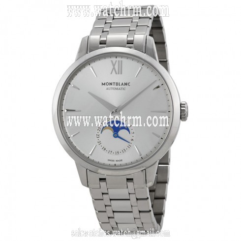 Montblanc Meisterstuck Heritage Moonstruck Silver Dial Stainless Steel Men's Watch 111184