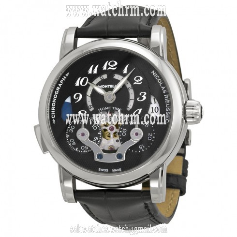 Montblanc Nicolas Rieussec Automatic Chronograph Black Dial Men's Watch 107070