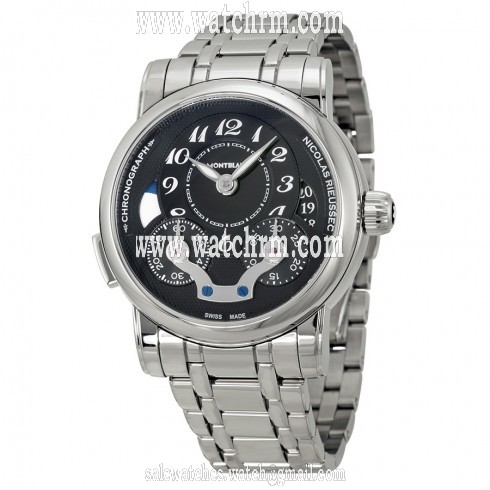 Montblanc Nicolas Rieussec Automatic Chronograph Black Dial Stainless Steel Men's Watch 109996