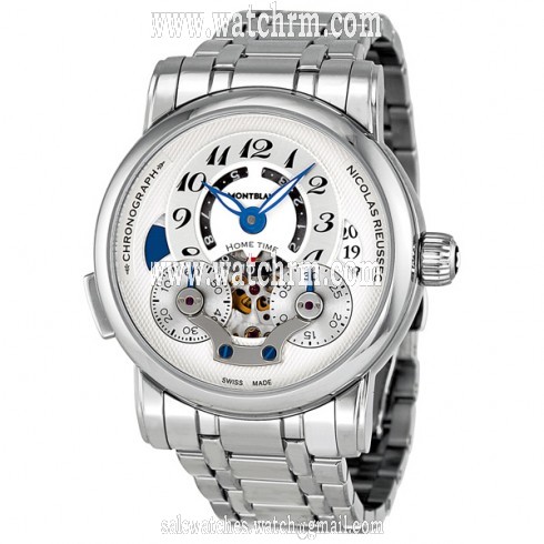 Montblanc Nicolas Rieussec Automatic Chronograph Silver Dial Men's Watch 107068