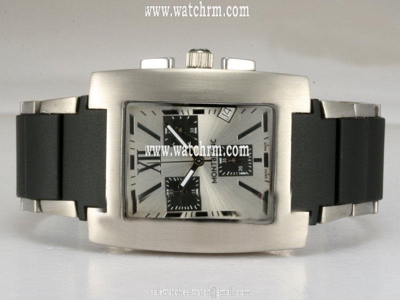 Montblanc Profile Chronograph 08488 Quartz Chronograph White Dial 33.5x43mm Watch