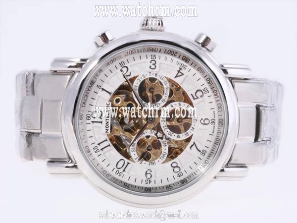 Montblanc Skeleton Chronograph M29430 Mens Automatic Round Watch