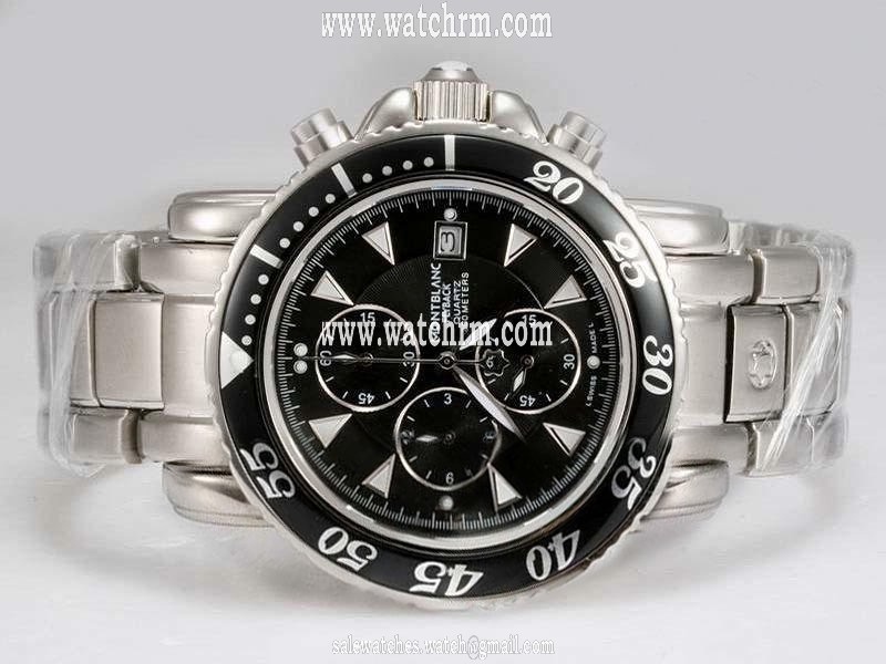 Montblanc Sport Chronograph 03273 Quartz Chronograph Stainless Steel Bezel Mens Watch