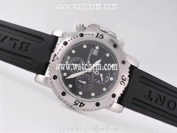 Montblanc Sport Chronograph 35777 Stainless Steel Case 46mm Watch