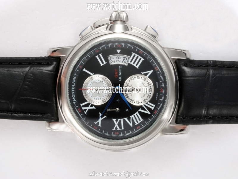 Montblanc Star Automatic 09632 Stainless Steel Bezel Black Dial Watch