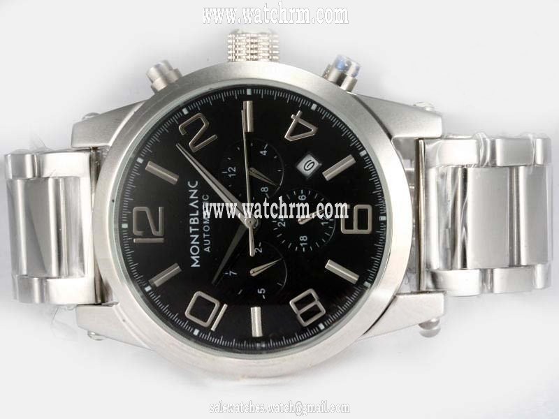 Montblanc Star Automatic 35871 Mens Round White Stainless Steel Strap Watch