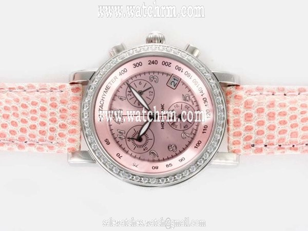 Montblanc Star Automatic 38023 Red Dial Quartz Chronograph Round Watch