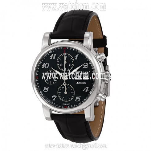 Montblanc Star Automatic Chronograph Black Guilloche Dial Men's Watch 106467