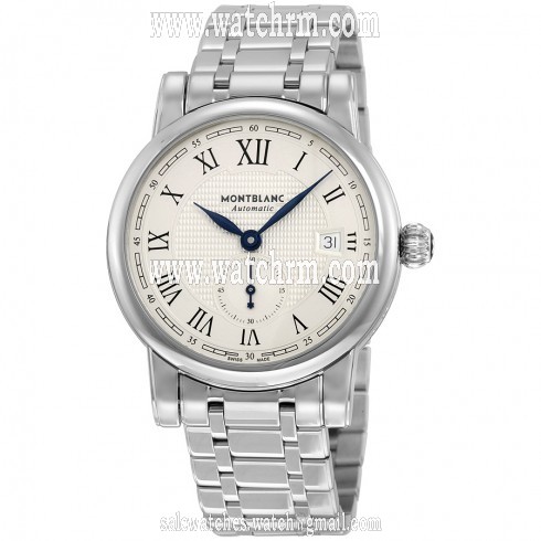 Montblanc Star Automatic Silvery White Guilloche Dial Stainless Steel Men's Watch 111912