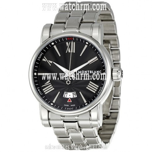 Montblanc Star Black Dial Stainless Steel Automatic Men's Watch 102340