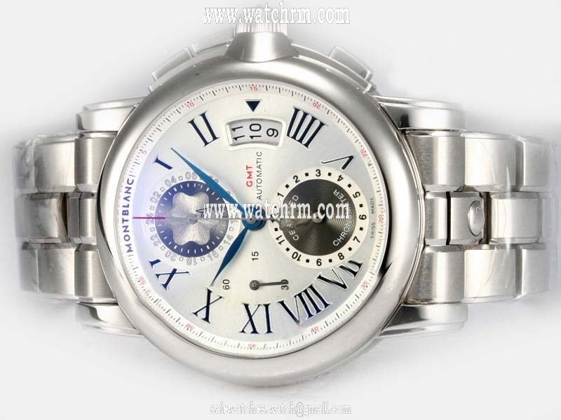 Montblanc Star Chrono GMT 09632 White Dial Round Automatic Watch