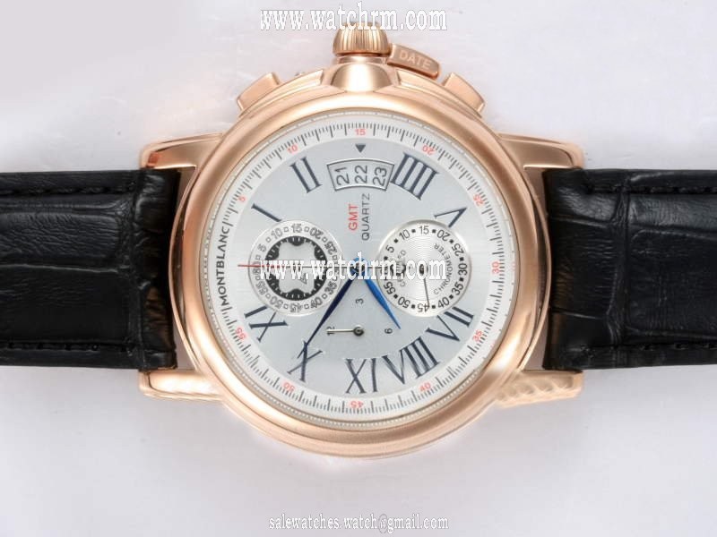 Montblanc Star Chrono GMT 101638 White Dial Quartz Chronograph 43mm Watch