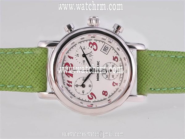 Montblanc Star Chronograph 07253 Pink Dial Quartz Chronograph Stainless Steel Bezel Watch