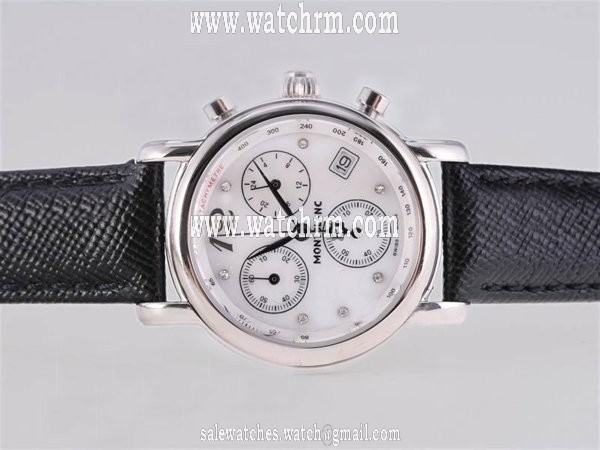 Montblanc Star Chronograph 07253 White Dial 33mm Stainless Steel Case Watch
